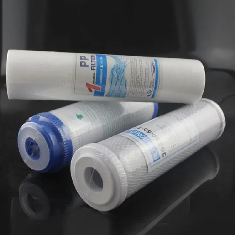 

PP+UDF+CTO Water Purifier Filter 5 micron PP Cotton Filter+ 1 micron PP Filter+ Activated Carbon Filter Cartridge 3pcs