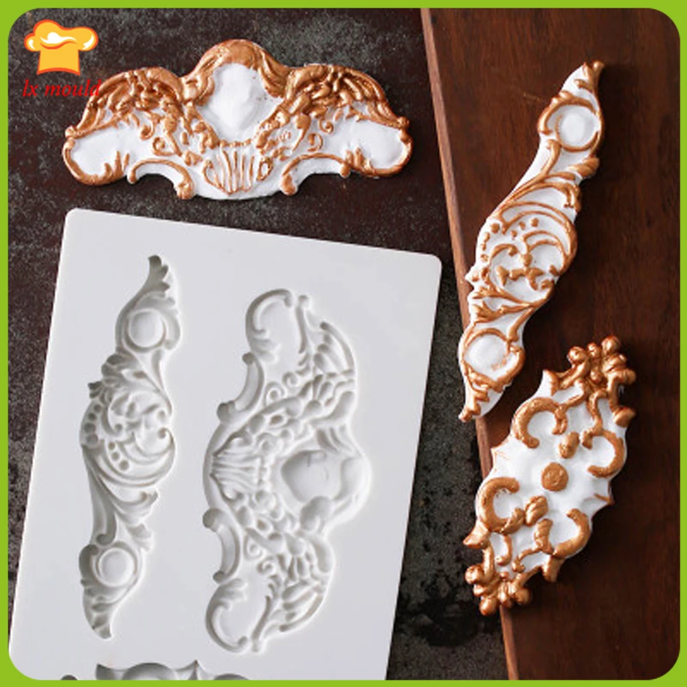 

Fondant silicone mold pattern embossed embossed European border cake decoration