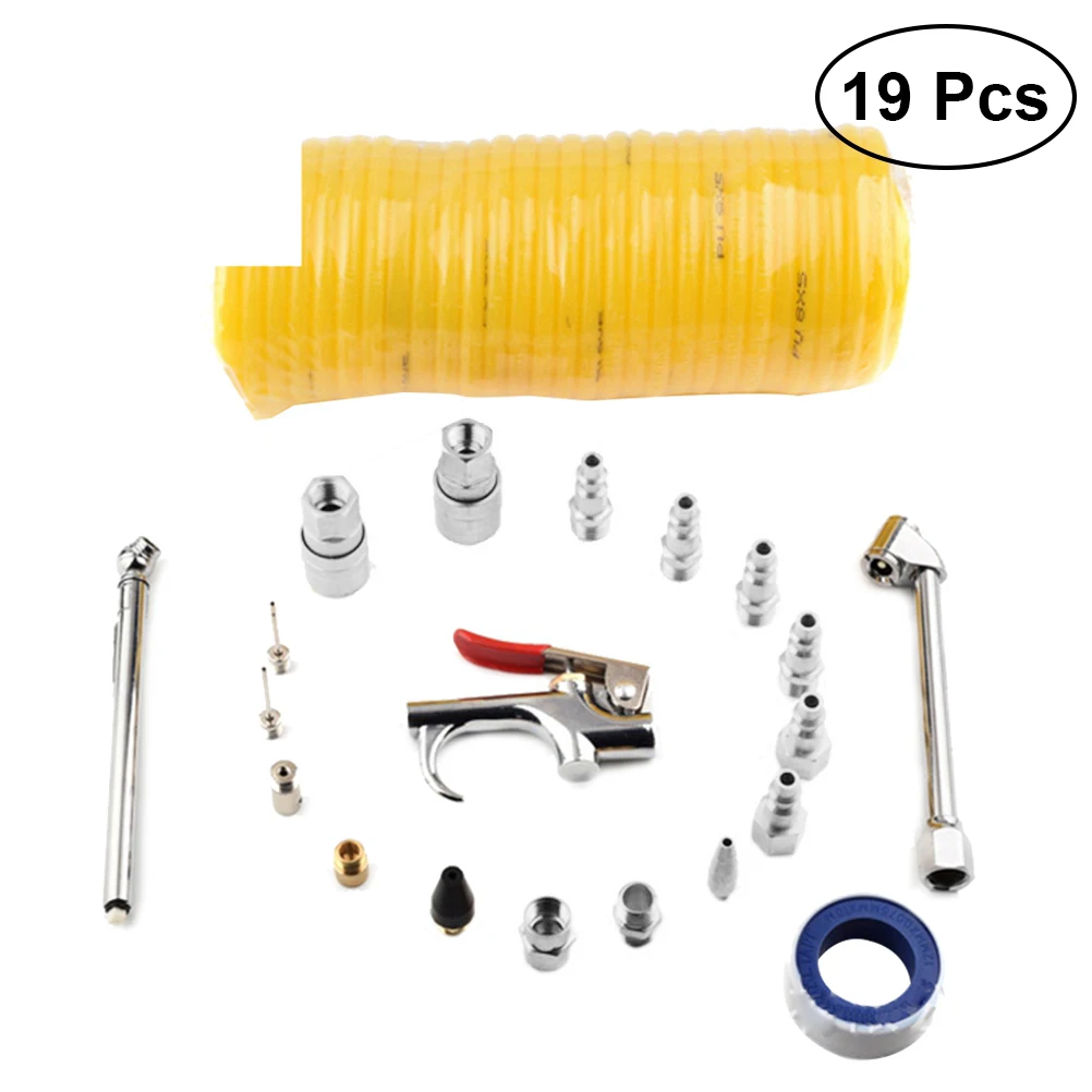 

19Pcs Blow Purging Tools Iron Durable Pneumatic Useful Effective Dust Ejector for Household Cleaning Vehicle Car