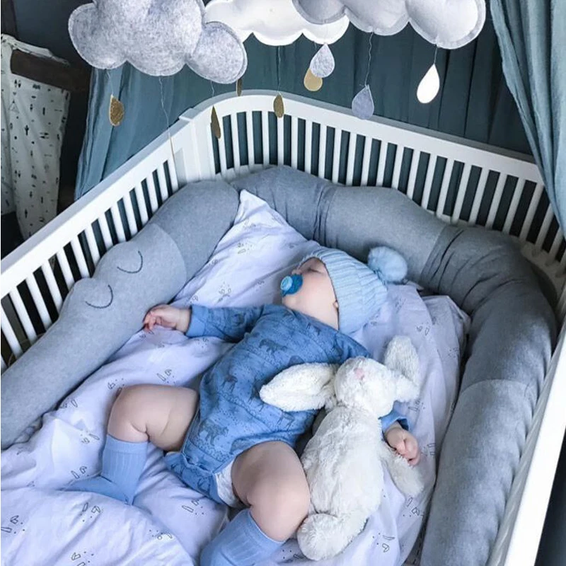 Baby Bed Bumpers Newborn Crib Bumper Comforting Crocodile Doll Pillow Cushion Baby Room Decor Toys Infant Cot Protection Bedding