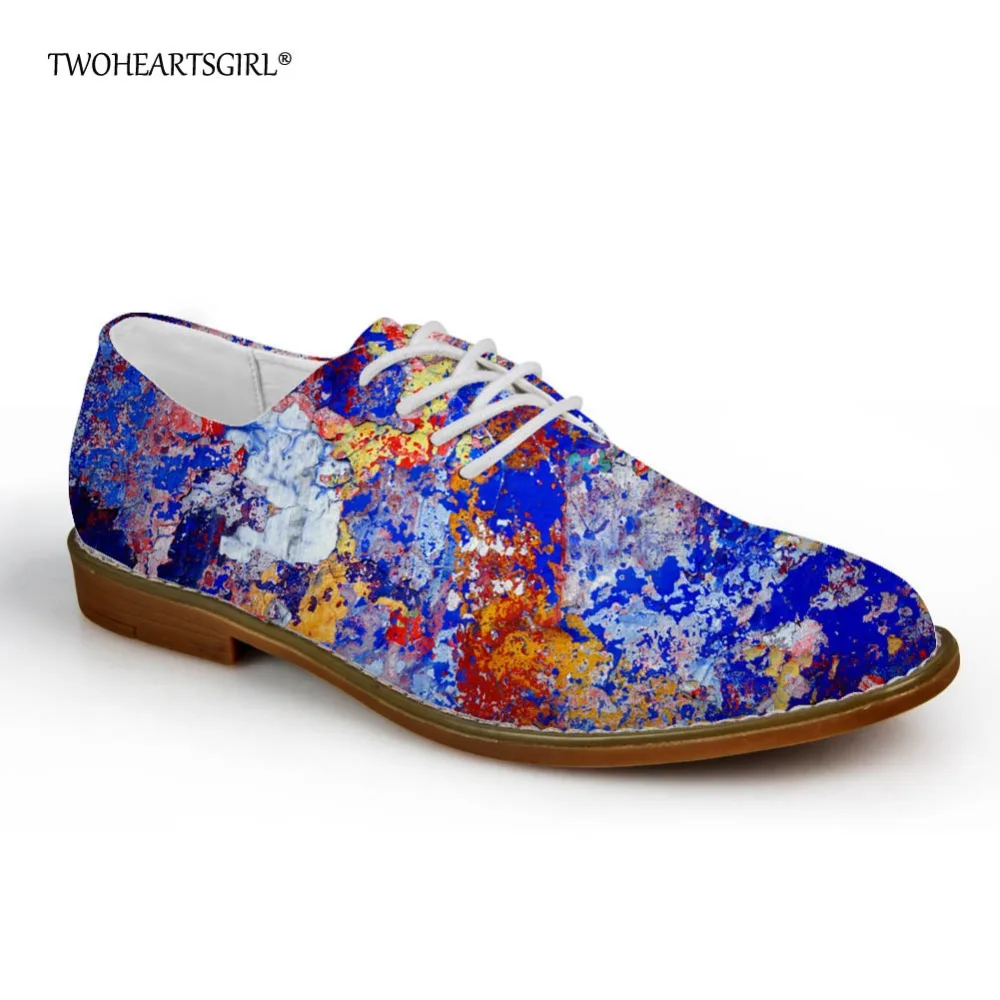 

Twoheartsgirl Leisure Colorful Men Oxford Shoes High Quality Dress Shoes Brand Luxury Men Lace Up Flats Leather Shoes Comfort