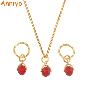 

Anniyo Stone Jewelry Sets for Women Girls Micronesia Marshall Jewelry Gold Color Trendy Island Accessories #141706