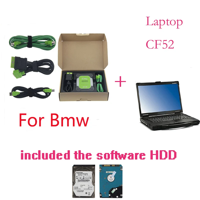 JDiag For Benz Support WIFI Diagnostic& ECU Programming JDiag Elite II Pro for bmw Diagnostic Tool Multi-language with cf52 - Цвет: For BMW with cf52