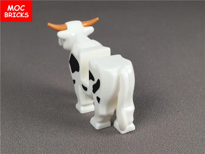 2 шт./лот MOC кирпичи новые животные молоко корова крупный рогатого скота ферма