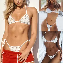 MUQGEW низкая талия нейлон женские из двух частей сексуальный женский цветочный аппликации бикини пуш-ап купальные костюмы с подкладкой купальник пляжный костюм#0108