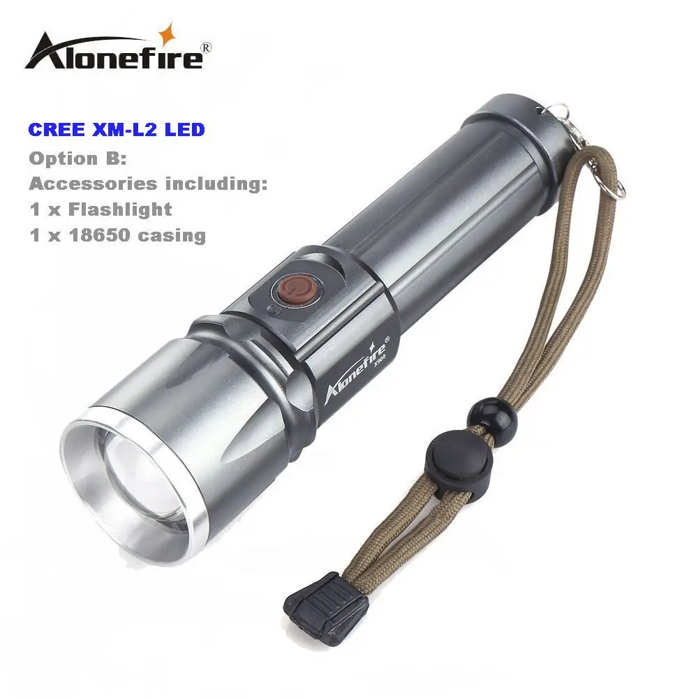 AloneFire X900 CREE XM L2 T6 алюминиевый наружный светодиодный фонарь Zaklamp фонарь для 26650 или 18650 перезаряжаемый аккумулятор - Испускаемый цвет: Option B