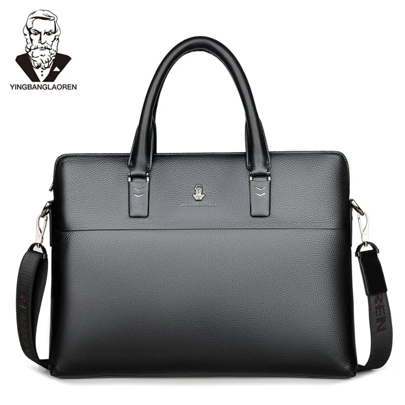 

New Men Briefcase Fashion Business Men Shoulder Bag Luxury Brand High Quality Waterproof PU Male Briefcases HandBag