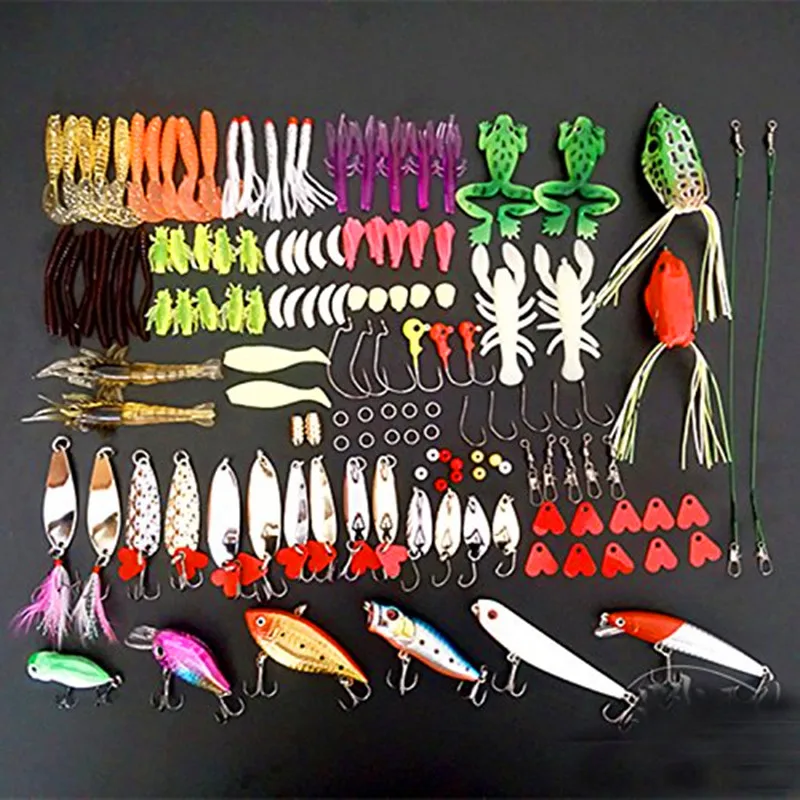 

Fishing Lure Tackle Kit,139 Pieces Fishing Gear Artificial Bait Lures Set,for Saltwater Freshwater Bass Trout Salmon