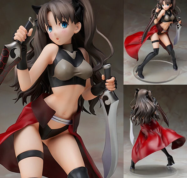 Fate stay night фигурки Tohsaka Rin 20 см аниме мультфильм модель игрушки японского аниме фигурки Fate stay night Tohsaka Rin