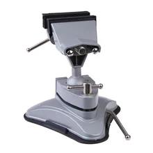 Деликатный Универсальный тиски Алюминий 360 градусов планка Антабки стол и скамья тиски с вакуумным зажимом зажим инструмент машина падение AA