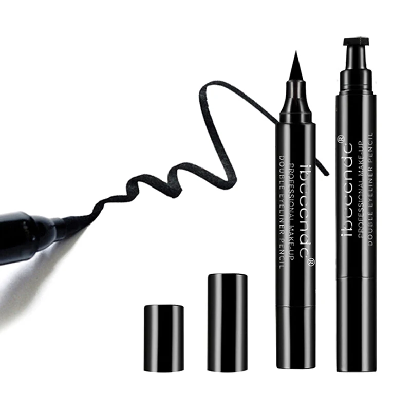 

1 Pcs Double-Headed Seal Black Eyeliner Triangle Seal Eyeliner With Eyeliner Pen Eyeliner Stamp Waterproof Eyes Make Kit