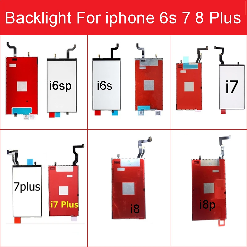 

LCD Display Backlight Panel For iPhone 6s 7 8 Plus Lcd screen backlight film with 3D touch function flex cable replacement