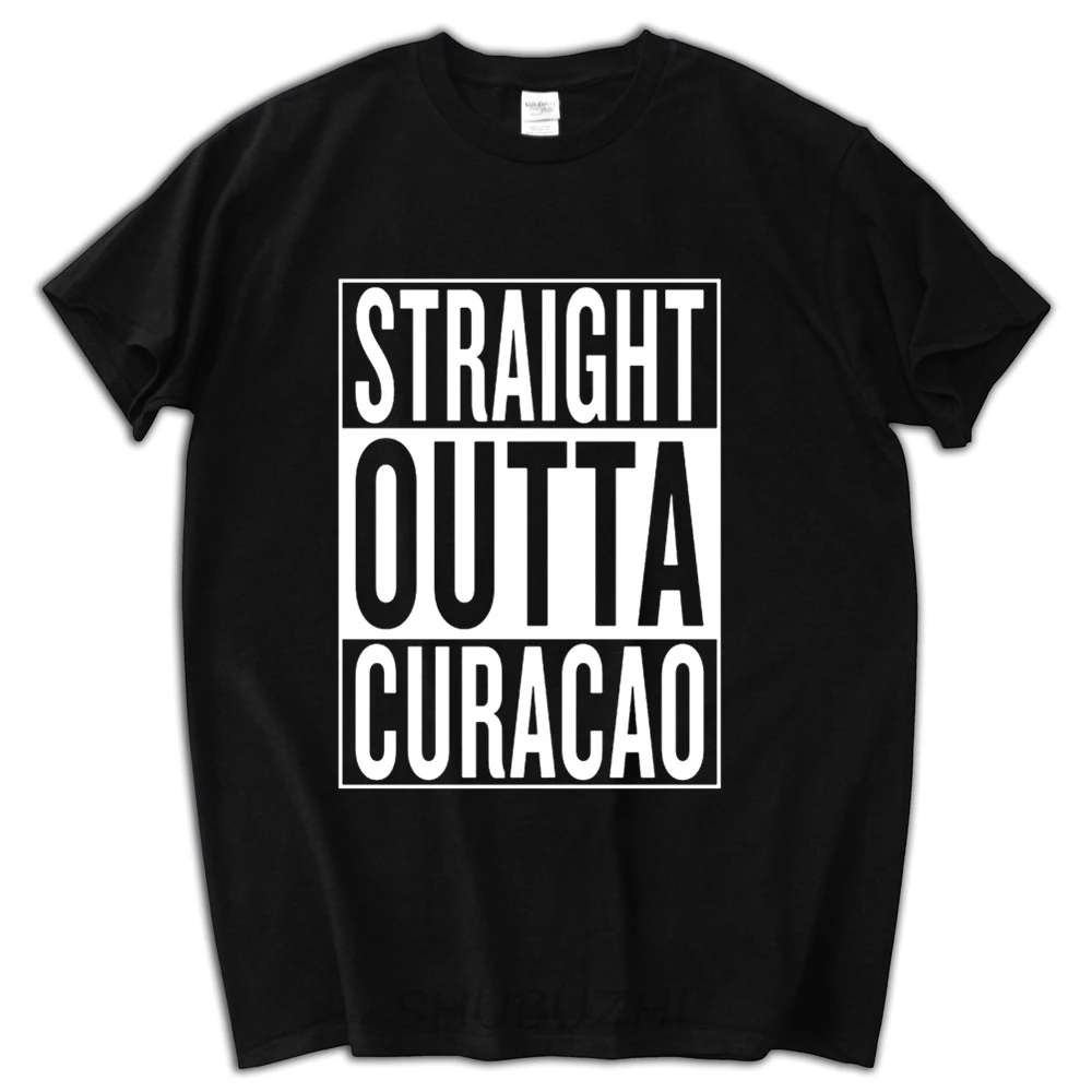 

man fashion summer present Straight Outta Curacao Tee Shirt Straight Outta Curacao T Shirts Male Men sbz5192