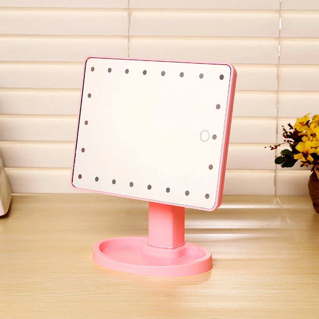 Светодиодный светильник для макияжа с сенсорным экраном, портативное светящееся вращающееся Европейское зеркало принцессы