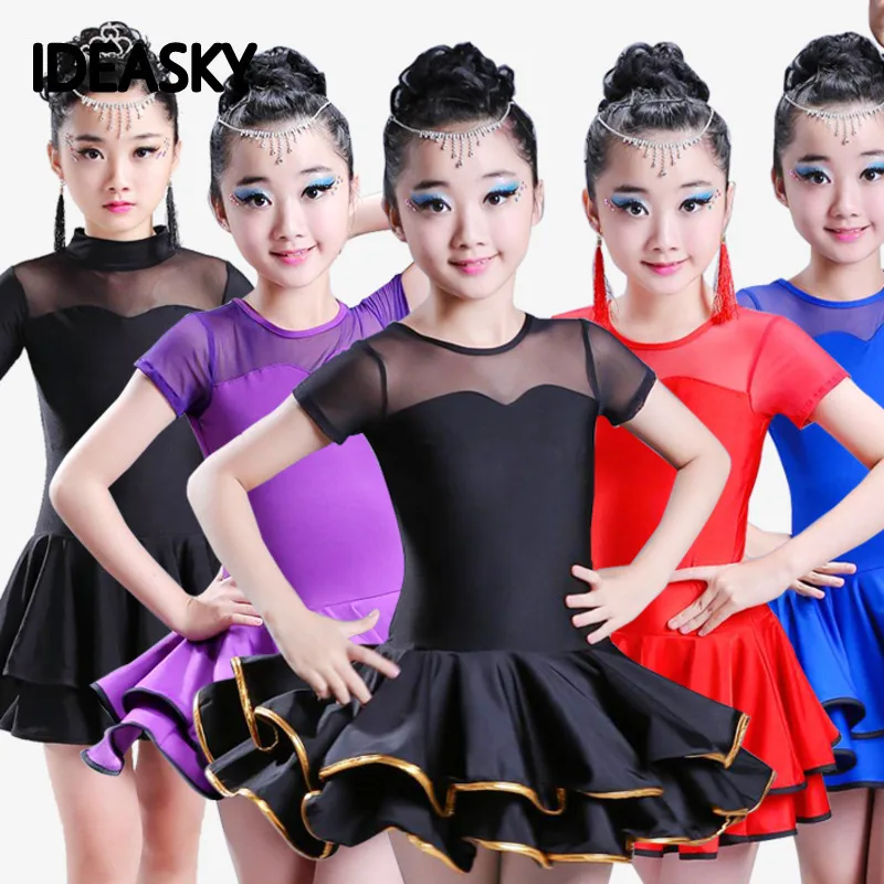 Childrens Dance Dress Ballet Latin Rumba Samba Dress Skirts Dancewear