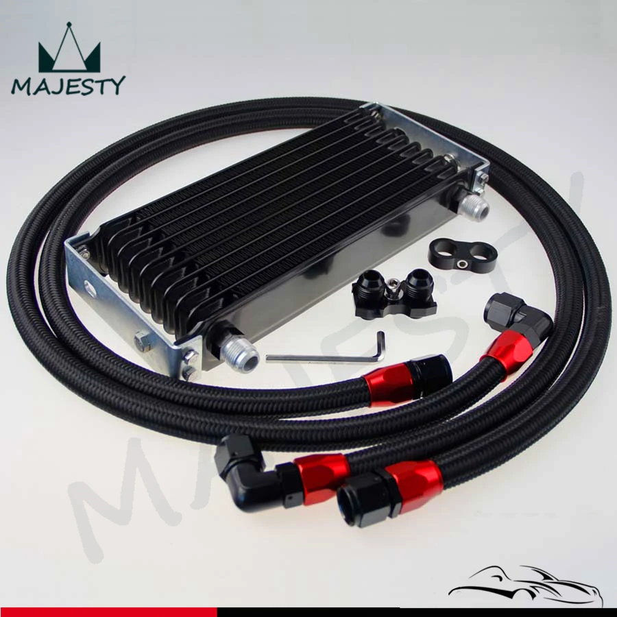 AN10 10 Row Oil Cooler Kit For BMW E36 Euro,E82,E9X 135/335,E46 M3 on