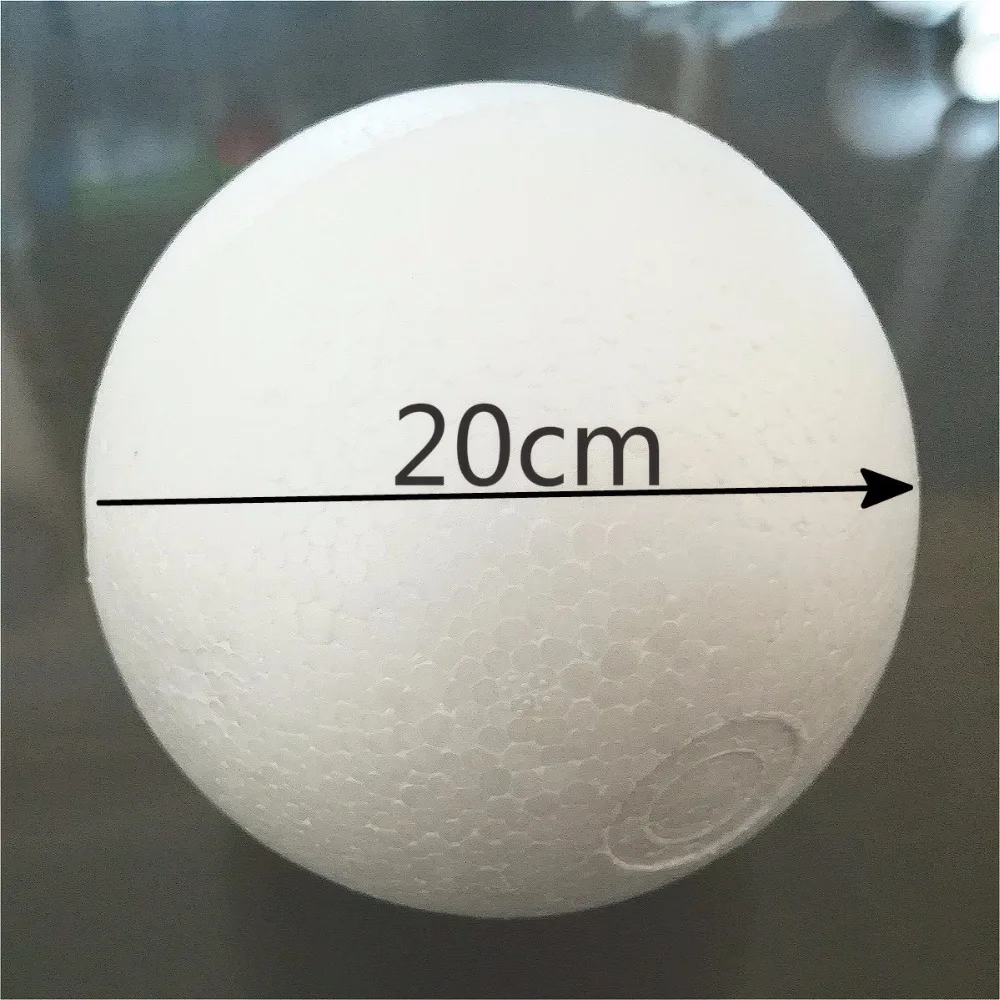 

Felicoalice Diameter 20cm 2pcs white Modelling foam balls Craft Polystyrene Styrofoam balls Decorative Foam Round Balls