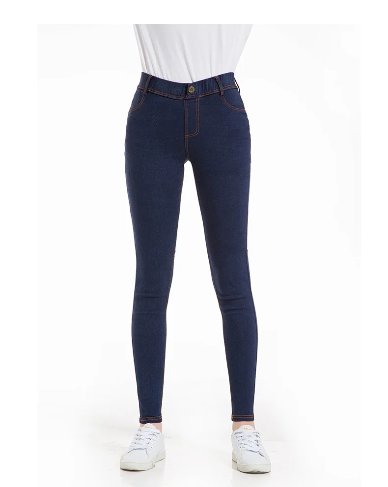 BIVIGAOS весна новые Мода и досуг женские узкие джинсы на пуговицах плюс размер имитация джинсов леггинсы Винтажные эластичные Джеггинсы пуш-ап карандаш брюки