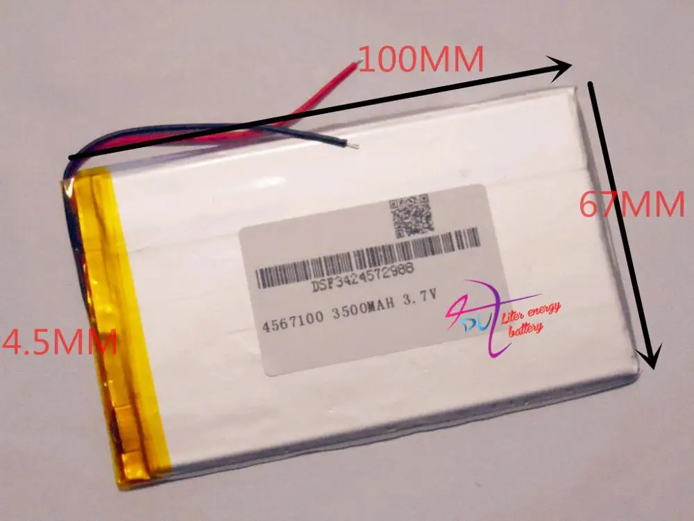 

best battery brand 4567100 3.7V 3500mah Lithium polymer Battery with Protection Board For PDA Tablet PCs Digital Products Free S