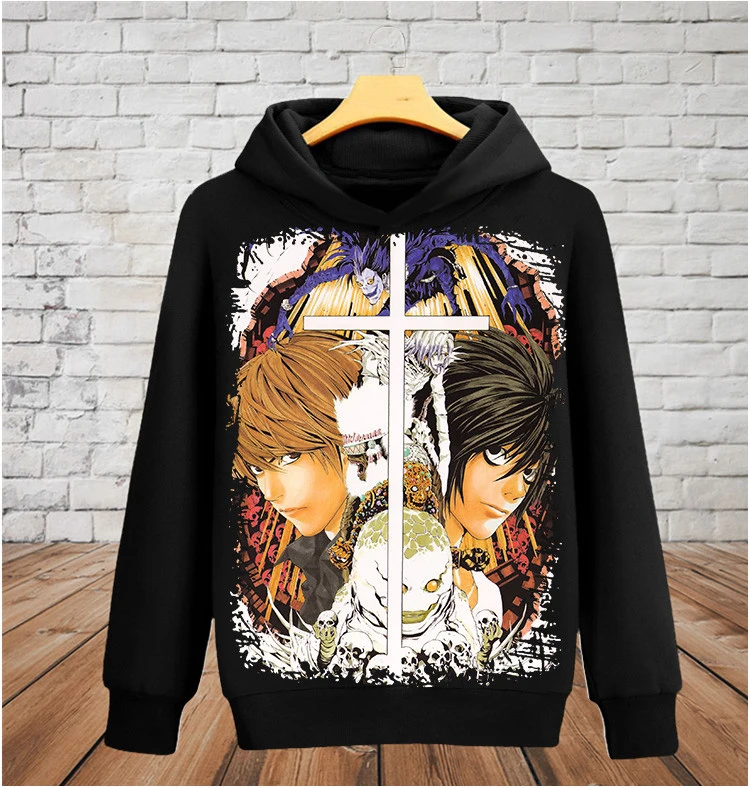 Japan Anime Death Note Hoodies Boys/men Cosplay Yamaguchi Kappei Sweatshirts Printed cos