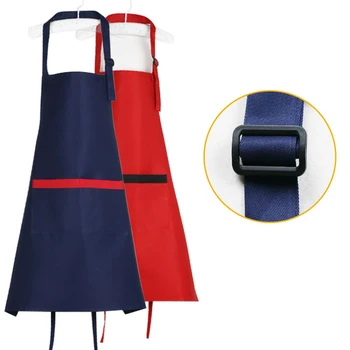 

Women Men Apron Bib Kitchen Cooking Cleaning Apron Chef Waiter Uniform Restaurant Barbershop Coffee Shop Baking Work Apron