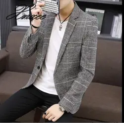 Xnxee2019 spring and autumn new men's casual suit Korean version of the self-cultivation plaid suit men's blazer M-4XL Xnxee2019 spring and autumn new men's casual suit Korean version of the self-cultivation plaid suit men's blazer M-4XL