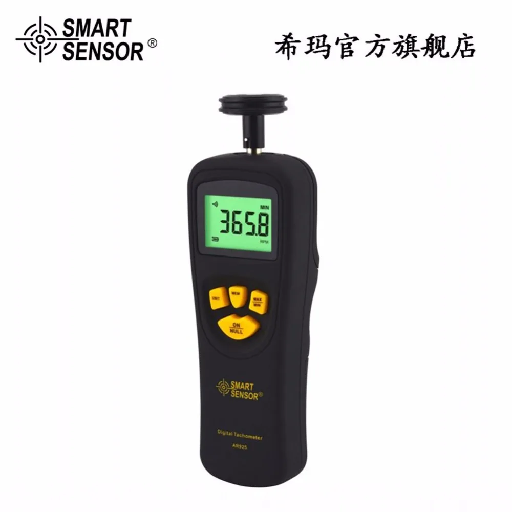 ФОТО AR925 Smart Sensor Contact Digital Tachometer RPM Meter Digital Tach Speedometer 0.5~19999RPM
