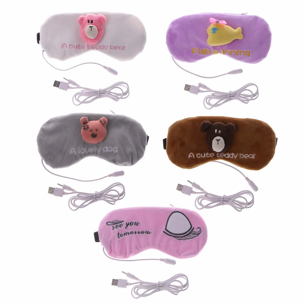 Cartoon Animal Eye Cover USB Charging Head Electric Heating Hot Steam Compress Cartoon Animal Eye Cover USB Charging Head Electric Heating Hot Steam Compress