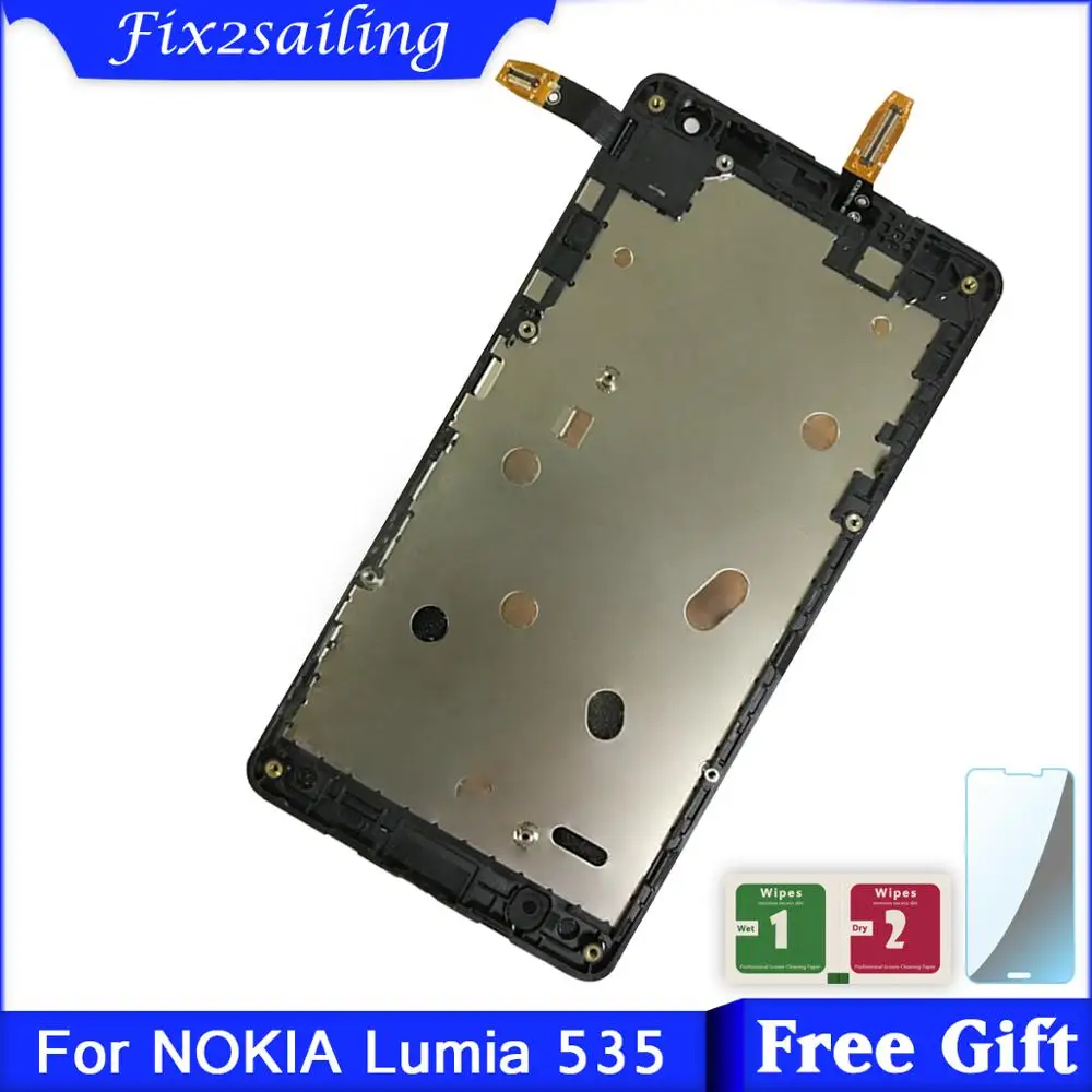 ЖК дисплей без битых пикселей для NOKIA Lumia 535 сенсорный экран с рамкой N535 RM 1090 Version 2S