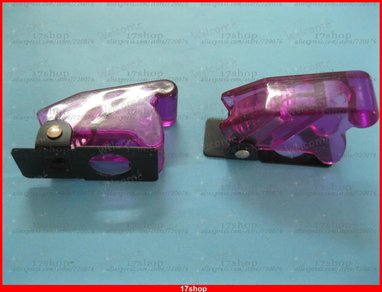 

2 pcs Transparent violet (purple) Safety Flip Cover for Toggle Switch