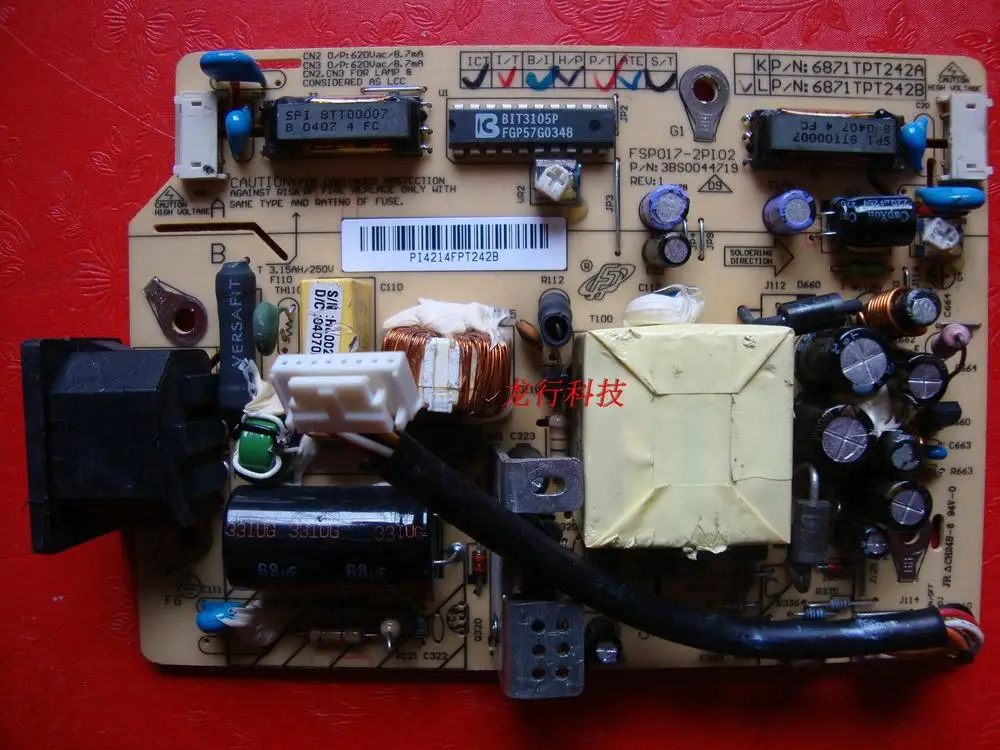 

Free Shipping>Original L1510SL,LPL P4 high-voltage power supply board board FSP017-2PI02 6871TPT242B-Original 100% Tested Worki