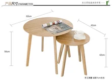 High quality Creative Round Coffee Table Eco-friendly Bamboo Living room tea table Side tables