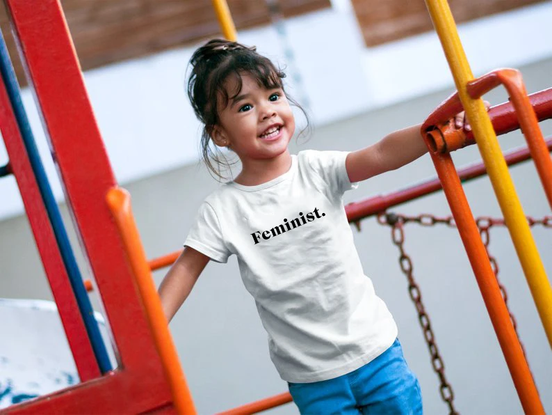 

Feminist Children White T-shirt Kids Cool Slogan Tops Unisex Girl Boy Tee Toddler Infant Newborn Baby Short Sleeve Tshirt