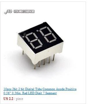 10 шт. 3bit 3 Бит общий анод положительный цифровой трубы 0.56 "0.56in. Красный светодиод цифра 7 сегмент