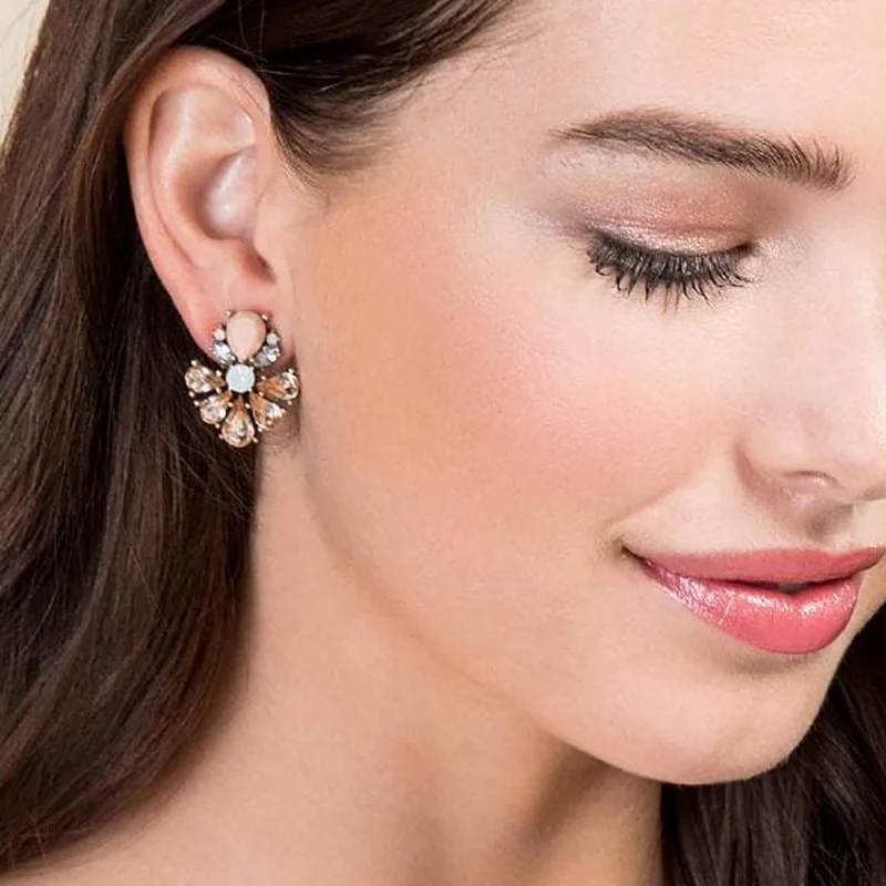 2018 New Charm Vintage Stud Earrings For Women Fashion Statement Jewelry Crystal Earrings