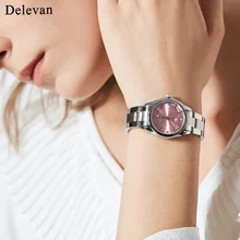 Delevan Women Watches Luxury Brand Fashion Quartz Ladies Rhinestone watch Dress waterproof Watch Casual Clock relogio feminino