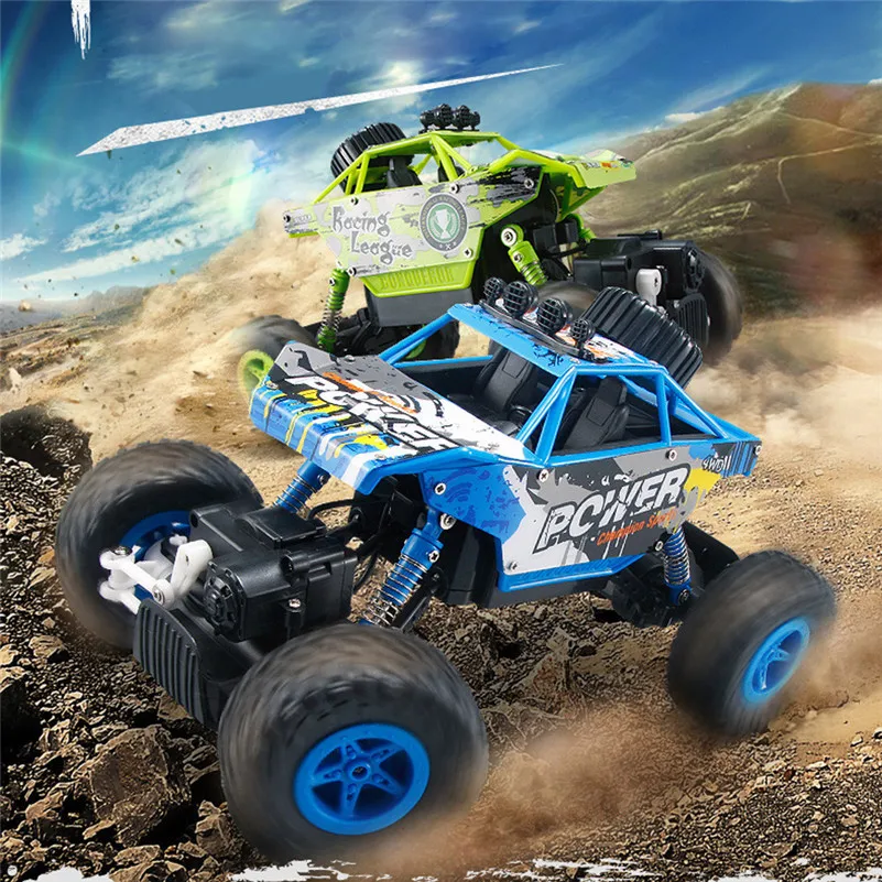 

2018 Hot Wheels 1/18 2.4GHZ 4WD Radio Remote Control Off Road RC Car ATV Buggy Monster Truck Wood Toy For Children B2