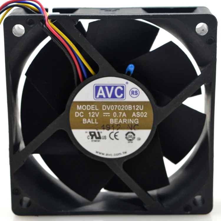 Для AVC DV07020B12U 7020 70 мм 7 см DC 12 В 0.7A двойной шарикоподшипник вентилятор сервер инвертор вентилятор охлаждения