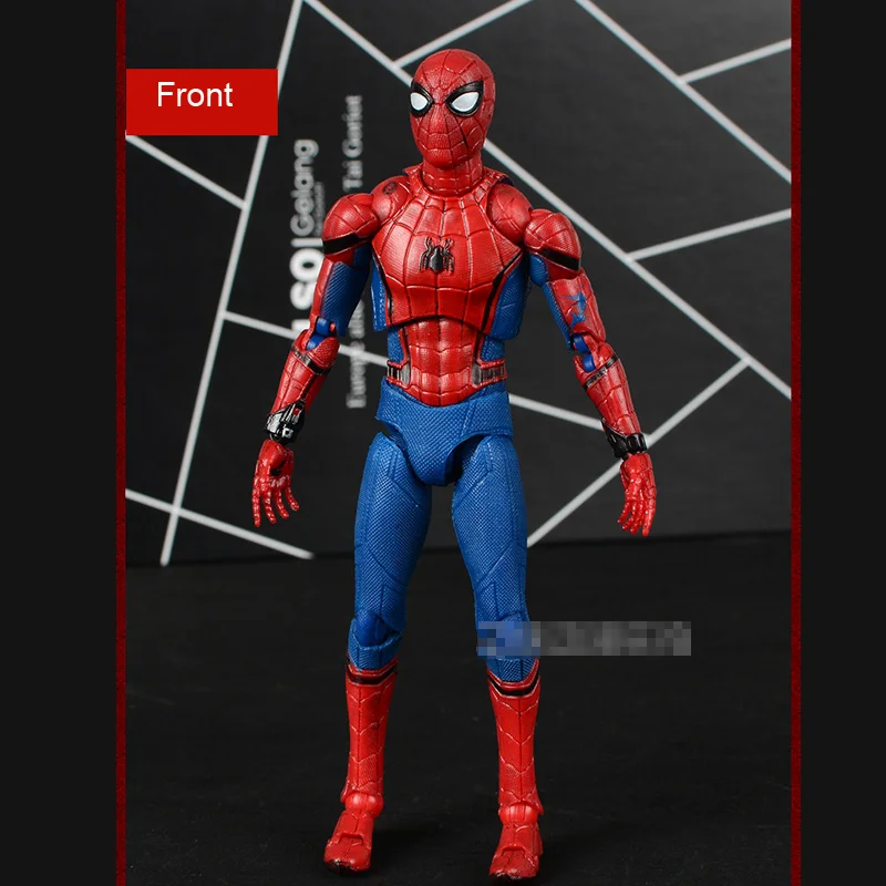 MAFEX047 Marvel Человек-паук супергерой Мстители Человек-паук Питер Паркер возвращение домой Ver. ПВХ фигурка Коллекционная модель игрушки