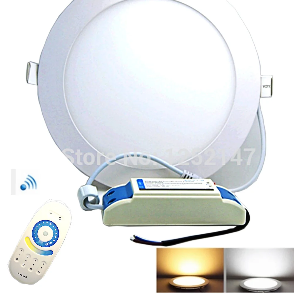 

2.4G Wireless Led Ceiling Light. AC 85-265V 12W Led Panel Down Lamp.Can Dim And Adjust Color Temperature By 2.4g Remote