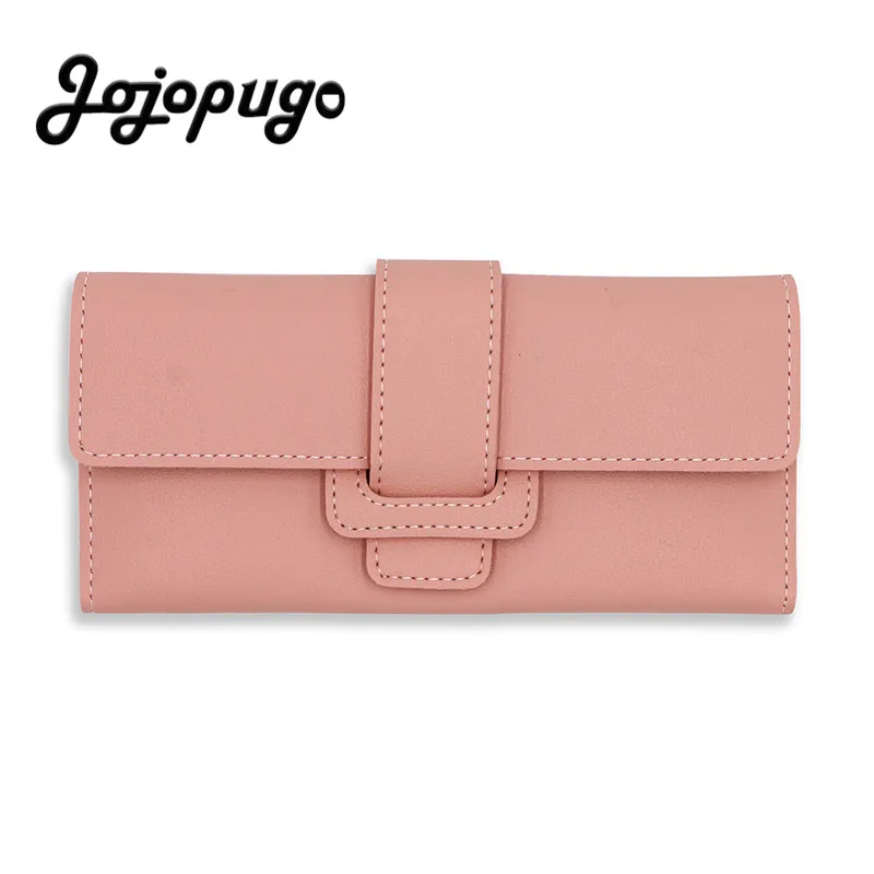 

Long Pink Leather Women's Wallet Luxury Designer Female Coin Purses Many Card Holder Money Bag Lady Present