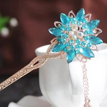 1 шт., ручная работа, кристалл, кисточка, павлин, дворец, винтажная Женская палочка для волос, ювелирное изделие, китайский стиль, шпилька, подарок, ювелирные изделия для волос, аксессуары