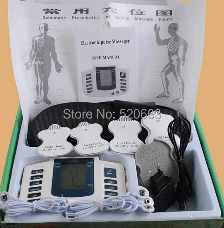 Электрический стимулятор, забота о здоровье, расслабление всего тела, мышечная терапия, массажер, пульс, акупунктура с тапочкой+ 8 подушечек JR-309