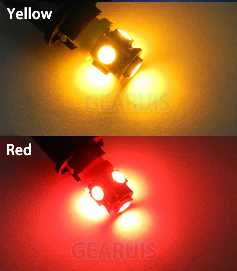 50 шт./Лот AC DC 6 3 В T4W BA9S 5 SMD 5050 Светодиодная неполярная лампа для игровых автоматов