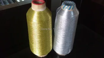 

New brand Simthread hot selling 150D Ms type metallic embroidery thread silver +gold color with free shipping.