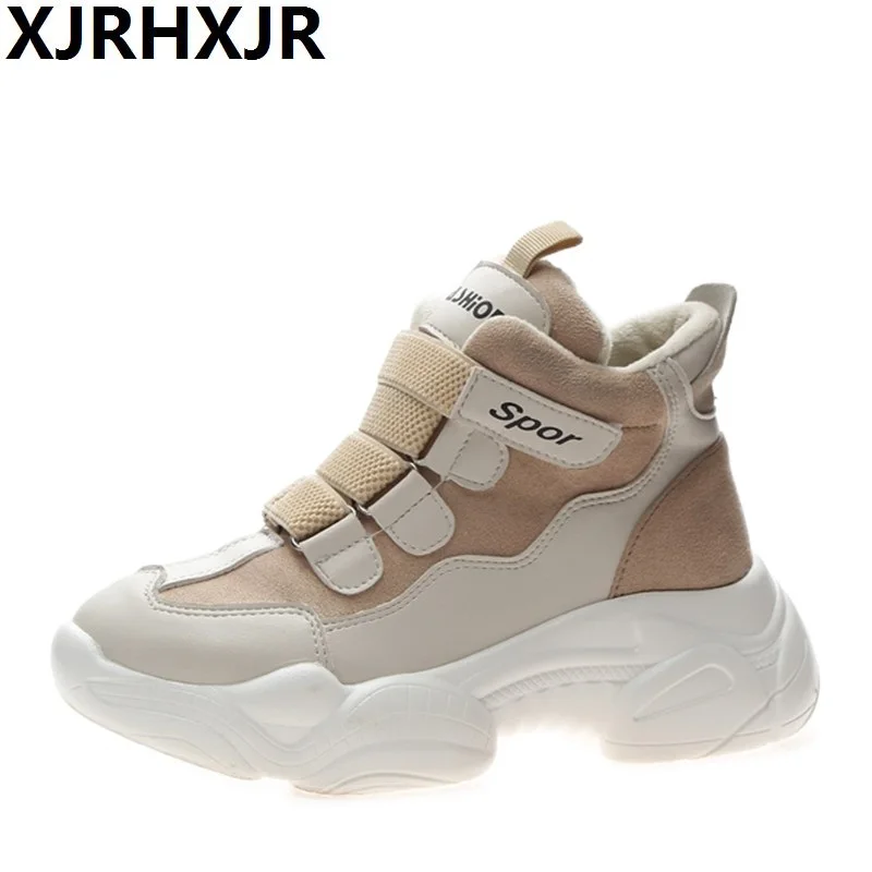 

XJRHXJR Women's Chunky Sneakers Fashion Shoes Women Platform High Top Female Trainers Dad Shoes Special Sneakers Ladies Female
