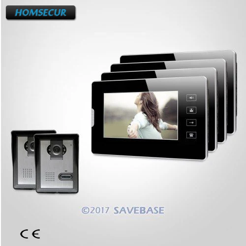 

HOMSECUR 7inch Video Door Entry Call System with One Button Unlock for Home Security