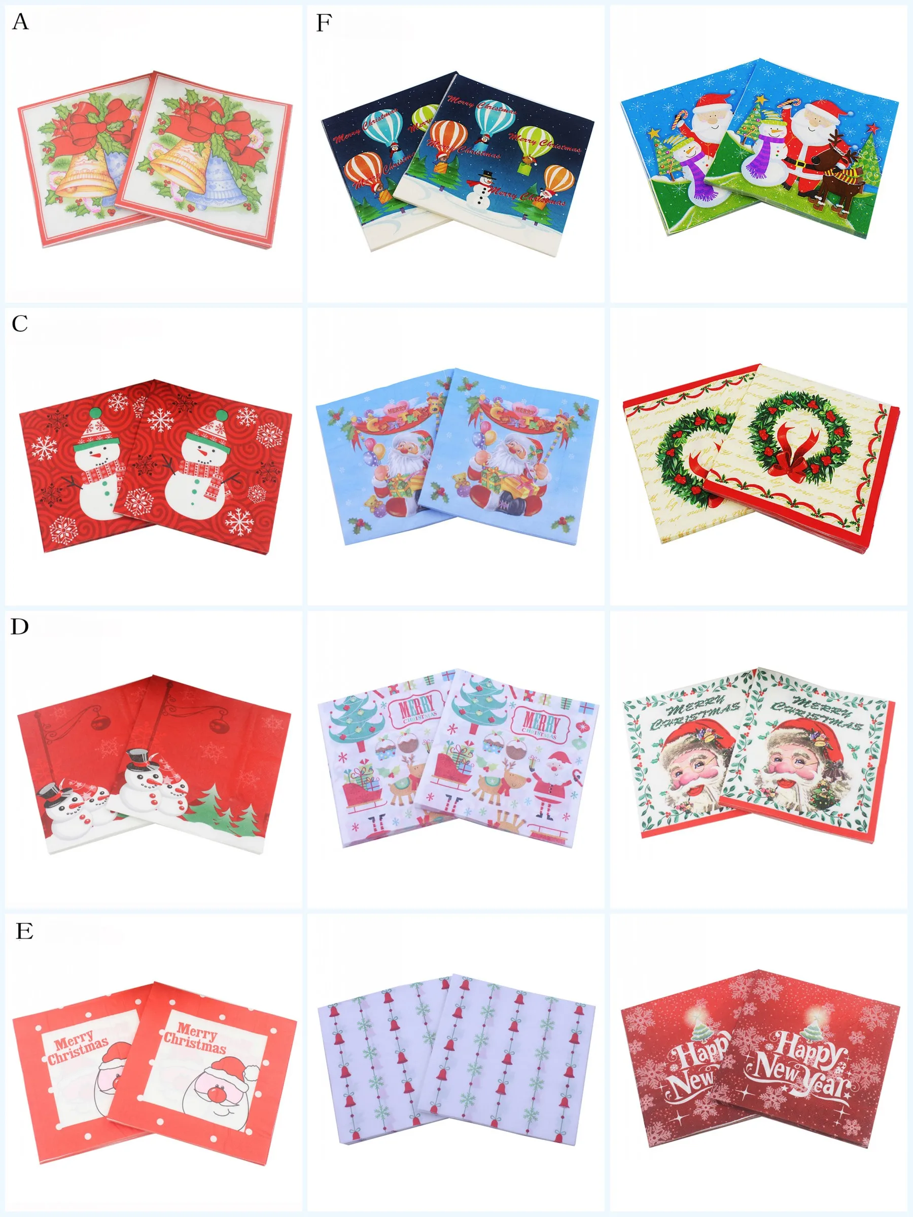 

20pcs Party Christmas Snowman Decoupage Paper Napkin For Wedding Supplies Disposable Tableware Napkins serviettes Birthday Decor