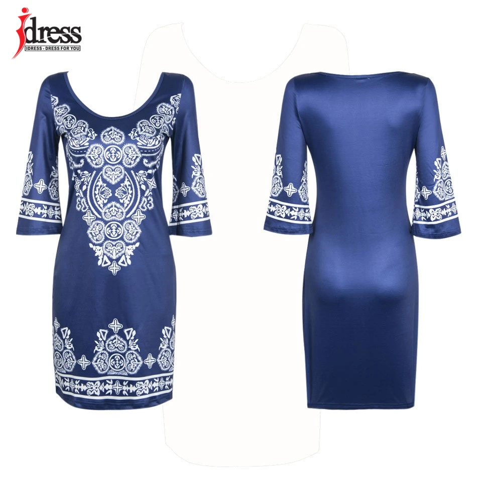 Sexy Club Dress 2017 Summer Vintage Bodycon Dresses Women Cashew Flowers Printed Sexy Elegant Boho Casual Party Tunique Femme (6)