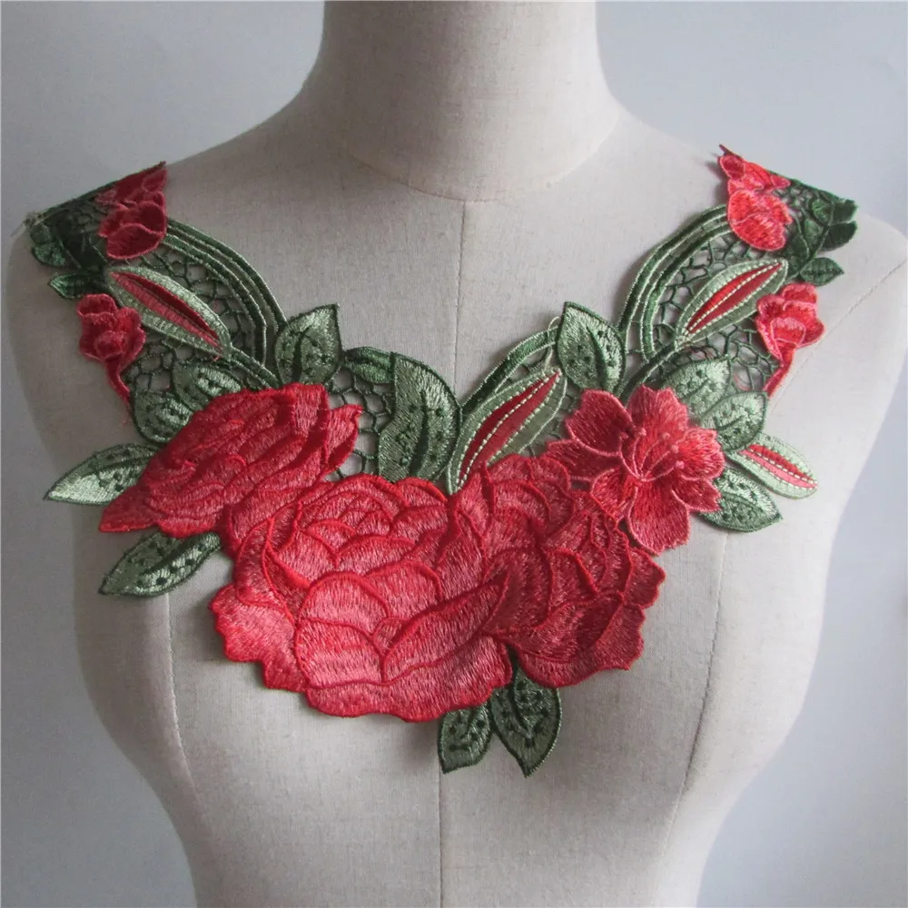 New Arrival Craft collar flower Venise Sequin Floral Embroidered